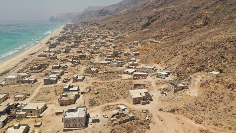 A landscape shot for Hawf in Al-Mahra, Yemen, a city where the rainwater harvesting reservoir was built for the residents. 